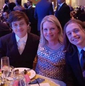 Denise Podnar with her two sons. 